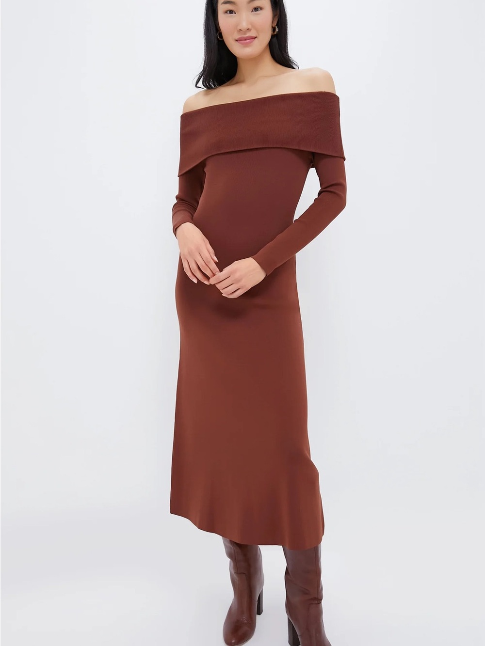 NWOT HYACINTH HOUSE - Mocha Knit Adrianna Dress - $148 - S